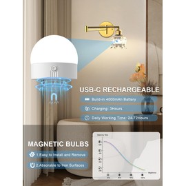 2 Pack Battery Operated Wall Sconce with Clear Flower Glass Shade, Rechargeable Wall Sconces Set of Two with Remote Control, 8000mAh Wireless Wall Lamp with Swing Arm for Bedside Bedroom Doorway