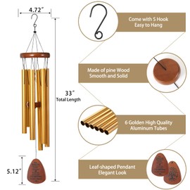 Sympathy Memorial Wind Chimes for Loss of Loved One Mom Dad,in Memory of Love one Gifts,Bereavement Memorial Condolence Sympathy Gifts for Loss of Love One