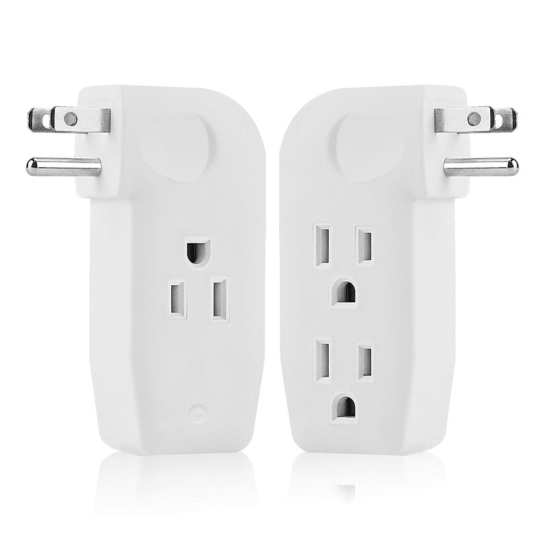 Adaptador divisor de pared vertical de 3 vías con 3