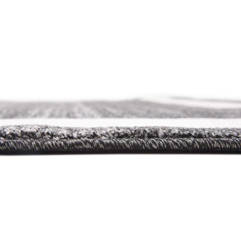 Unique Loom Del Mar Collection Contemporary Transitional Black Square Rug