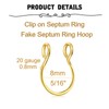 QWALIT Fake Septum Ring Fake Septum Piercing Faux Septum Nose