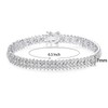 Gemsme Classic Tennis Bracelet for Women 18K White Gold Plated