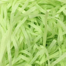 JINZOFLY Raffia Paper Shreds, 100g Strands Shredded Crinkle Confetti for Hamper Filling Gift Packaging Decorative Filling (Light Green)