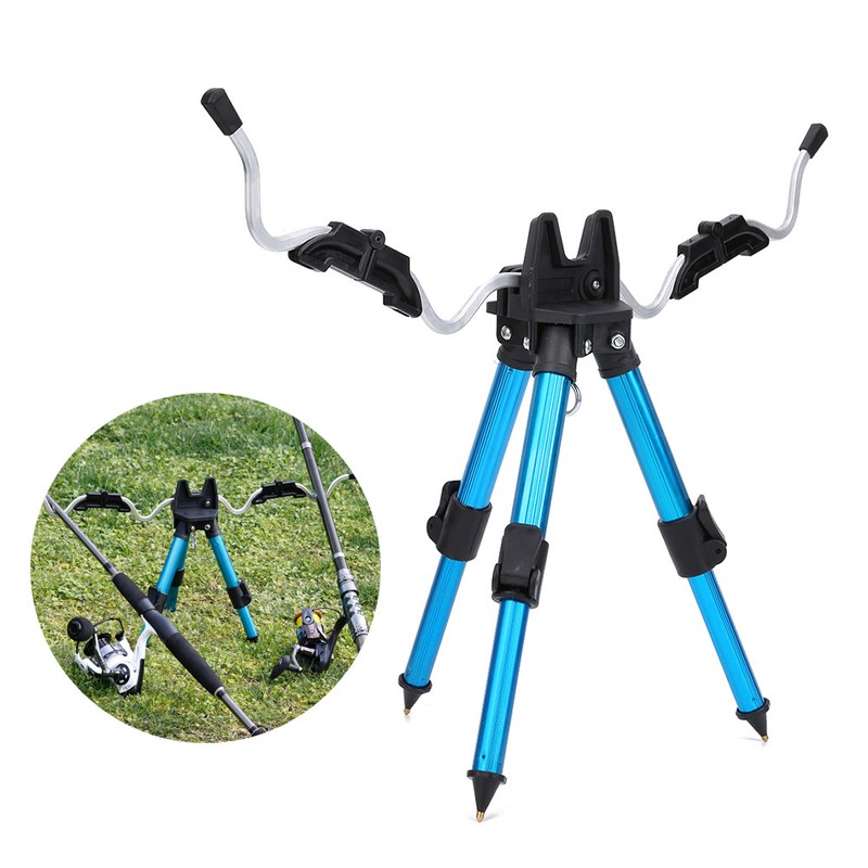 Foldable Multipurpose Fishing Rod Bracket Tripod Beach Long Range Aluminum