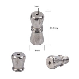 PH PandaHall 10 Sets 0.04in/1mm Small Stainless Steel Screw Clasps Necklace Clasp Column Clasp Connector Metal Jewelry Clasp for Bracelet Necklace Jewelry Making Findings