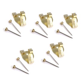 Set of 5 Medium Double Needle Gold Frame Display Hardware X Hooks
