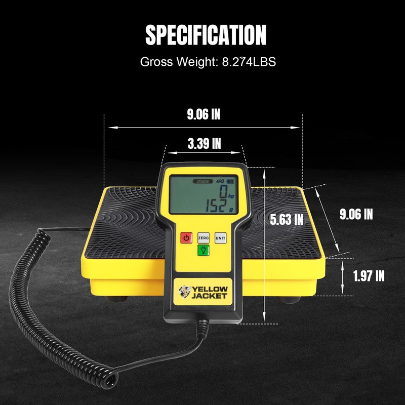 Refrigerant Scale 110 LBS HVAC Freon Scale Ultra-Large LCD Screen
