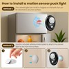 LightingWill Motion Sensor Puck Lights, Dimmable Under Cabinet Light, 3