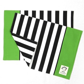 Placemat, Black Stripe, Set of 2, Name Sticker, Elementary School, Kindergarten, 9.8 x 13.8 inches (25 x 35 cm), Lunch Mat, Lunch Mat, Nafkin, Elementary School, Kids, Made in Japan