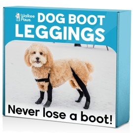 100% Waterproof Dog Boots Connected to Leggings so They Stay on. Easy-On Paw Protectors with Chest Strap for Rain & Snow, Anti-Slip Traction, Adjustable Fit, Machine Washable (Black, XS - Tall)