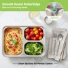 Offiper 304(18/8) Stainless Steel Compartment Plates, Set of 2 Rectangular