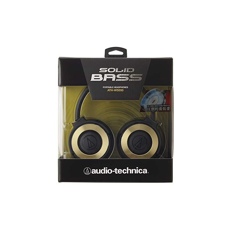 Audio-Technica ATH-WS550 BGD Solid Bass Portable Headphones Black Gold