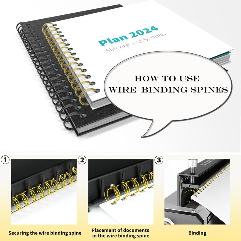 3:1 Pitch Double Loop Binding Wires, YolieraArt 100 Pack Spiral