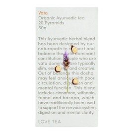 Love Tea Vata Pyramid Tea Bags, 20 Tea Bags