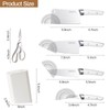 Knife Set, Kitchen Knife Set with Block, 6 Pieces Professional