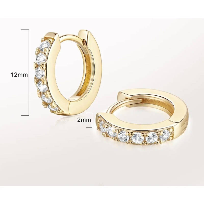 Arracadas Aretes De Oro 14k Cz Regalo Novia Mamá 12