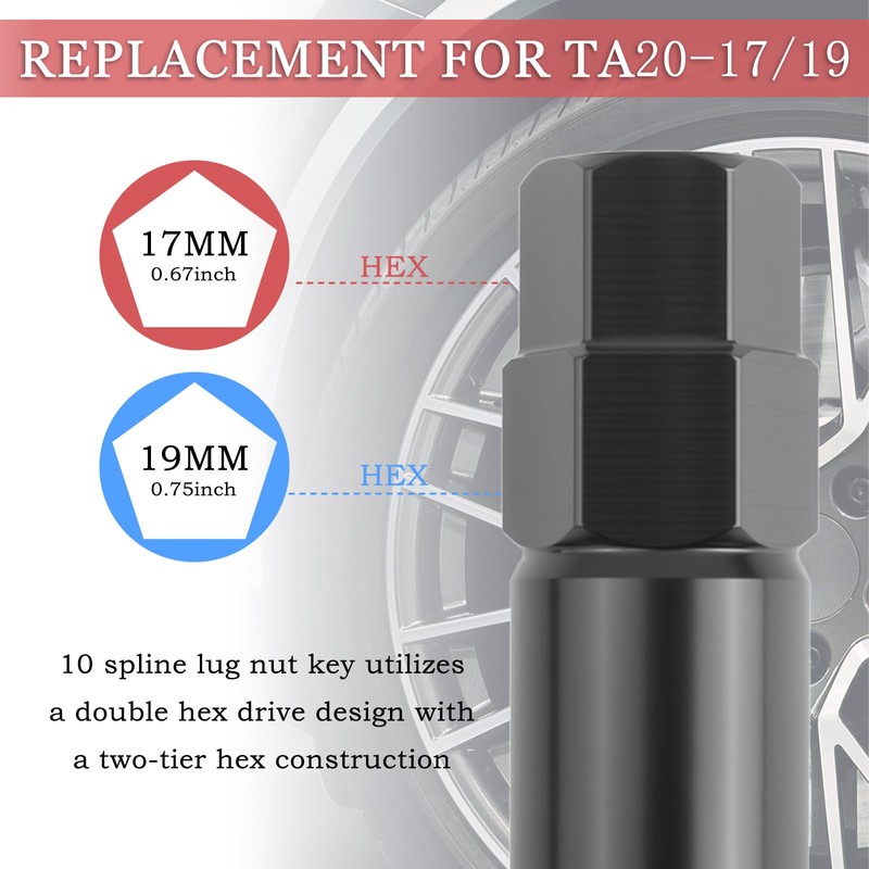 10 Spline Lug Nut Key,10 Spline Lug Nut Socket Compatible