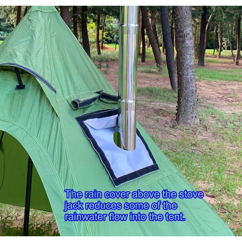 FIREHIKING Hot Tent Stove Jack 9" x 7.8" with Rain