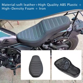 SHINKXMT Rider Driver Passenger Seat Two-up Leather Rear Passenger Seat Pillion Comforable Seat fit for Ho-nda Rebel CMX 1100 CMX1100 Rebel1100 Accessories 2021 2022 2023 2024 (Diamond Style)