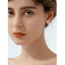 SILBAZ Pumpkin Earrings Enamel Pumpkin Funny Pumpkin Earrings Jewelry Birthday Christmas Gift for Women Girls, White Gold, No Gemstone