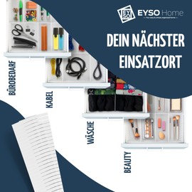 EYSO Home Drawer Divider Set of 9, 33 x 7 m with Connector