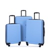Heemab Travel Smart with 3 Piece Lightweight Luggage Set, Durable