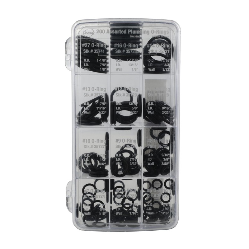 Danco 34443 Rubber Faucet O-Ring Kit, No Size, Black