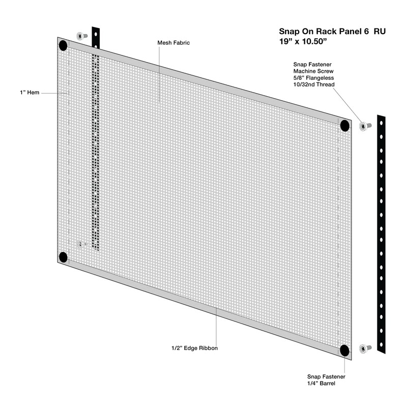 6U Venting Snap-On Rack Panel Blank Rack Mount Panel Spacer