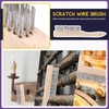 Swpeet 7Pcs 10 Inch Scratch Wire Brush Welding Hammers Slag