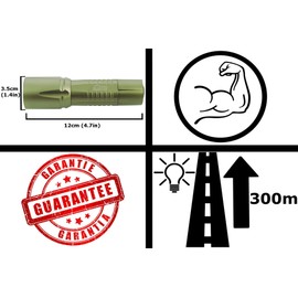 DIY TECH UK - Super Bright LED Torch - 300m Range - 3-PACK - Next Generation LED Technology - 5 Functions - Tough - Mini 12cm Pocket Torch - Anti-Slip - Aerospace Grade Aluminium Body - Gun Metal Grey