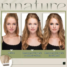 RUNATURE Blonde Human Hair Tape in Extensions Straight Tape in Hair Extensions Human Hair Golden Blonde highlight Platinum Blonde Hair Extensions Tape in Real Human Hair Silky 12 Inch 30g 20pcs