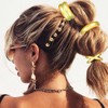 Fashey Metal Hair Ties Gold Ponytails Hair Cuffs Geometric Elastic