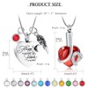 mingkejw 2 Pack Cremation Jewelry Angel Wing Heart Urn Necklace
