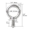 Qlvily 4 Packs 316 Stainless Steel 3/8" UNC Eye Bolt,