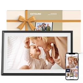 Digital Picture Frame, 15.6 Inch WiFi Digital Photo Frame with Gift Set, 1920 * 1080 IPS HD Touch Screen, 32GB for Tabletop & Wall-Mounted, Share Picture Video, Gift Giving, Birthday, Wedding