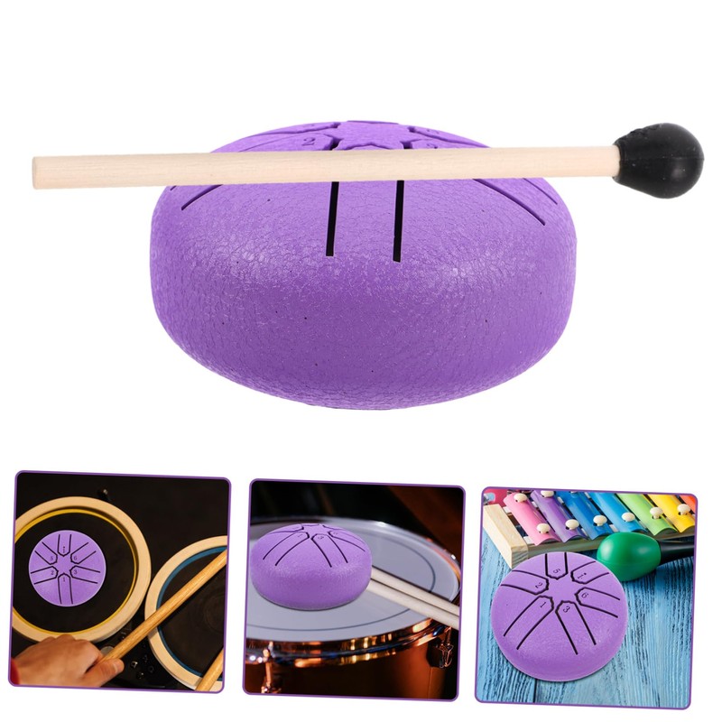 SUPVOX 1 Set Mini Tongue Drum for Adults Note Purple