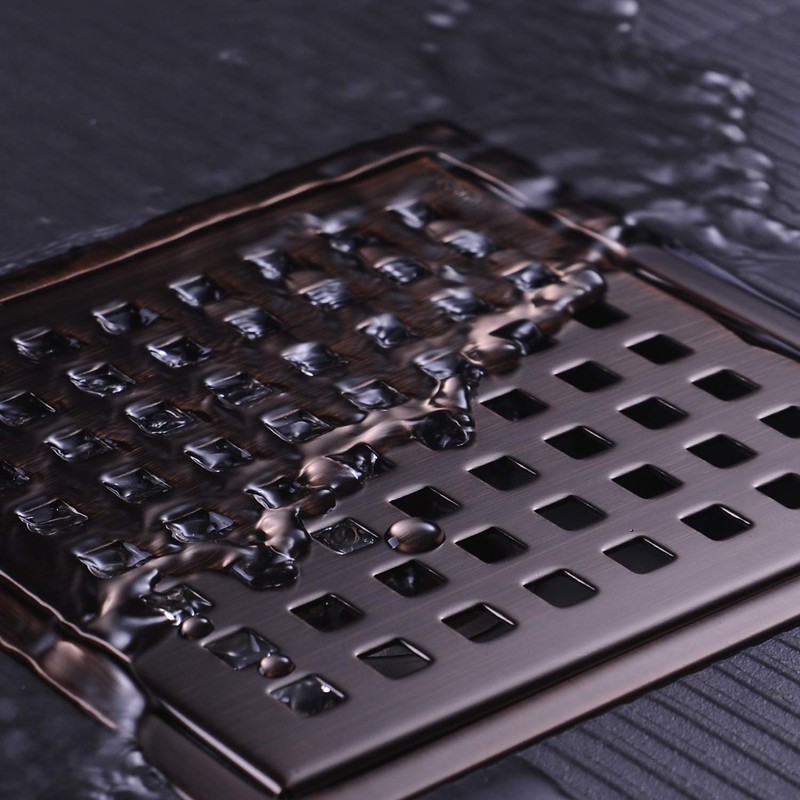 Orhemus Square Shower Floor Drain with Removable Cover Grid Grate