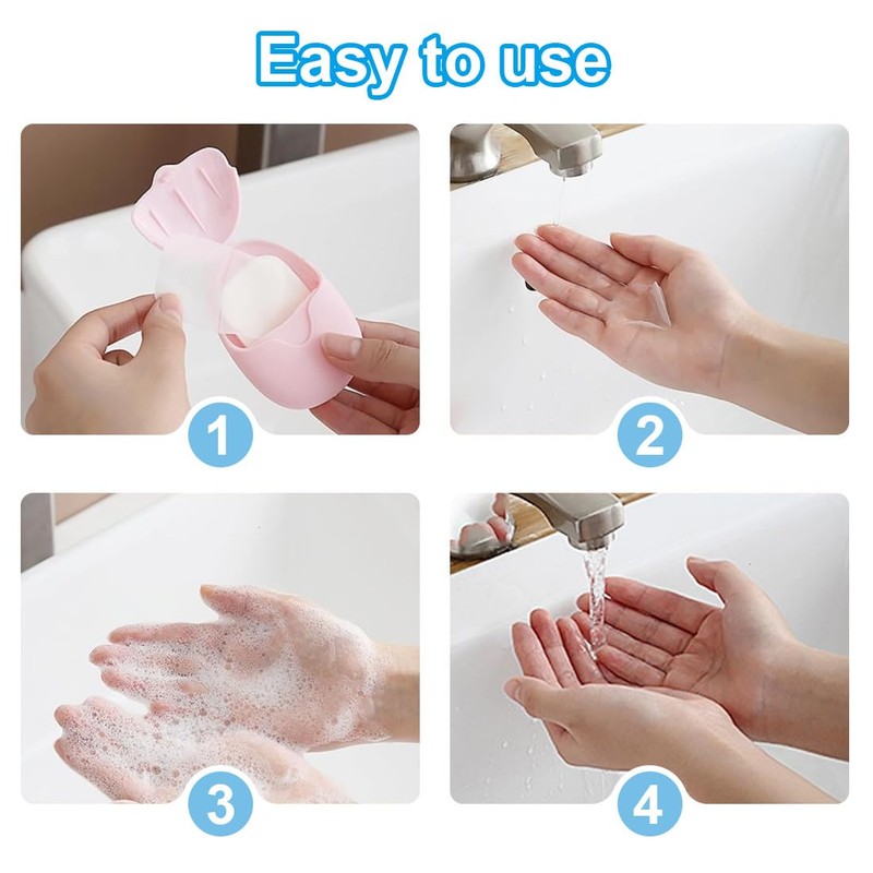 SULIUDAJI 3 Boxes Paper Soap, Portable Soap Sheets Disposable Paper