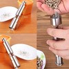 Stainless Steel Glass Body Salt and Pepper Grinder, Thumb press