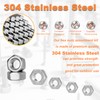 300pcs Hex Nuts Assortment Kit M2.5 M3 M4 M5 M6