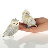 com-four® LED Owl Figurine with Glass Ball - LED Lighting