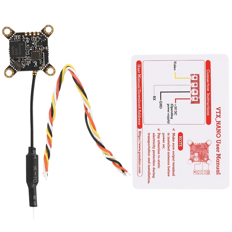 VT5804 Nano Video Transmitter 5.8G 40CH 0mW~400mW OSD Adjustable FPV