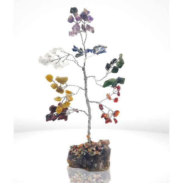 DOJA Barcelona | 7 Chakra Tree | Large Tree of Life with Healing Crystals | Chakra Stones, Decorative Healing Natural Stones, Natural Minerals, Decorative Tree Protective Stones