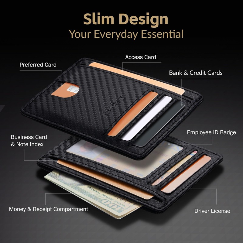 Espera Slim Minimalist Front Pocket Wallet for Men, RFID Blocking