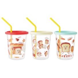 Skater SIH3ST Tumbler with Straw, Set of 3, 11.8 fl oz (320 ml), Made in Japan