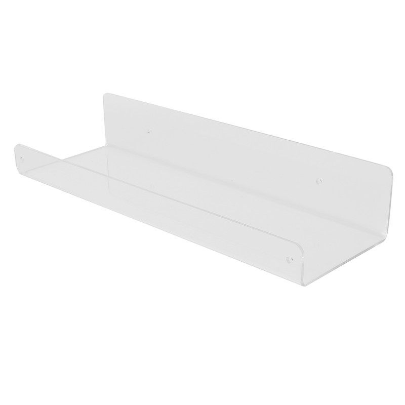 2Pcs Floating Wall Ledge Shelf Acrylic Concealed Bathroom Rack for