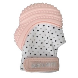 Malarkey Kids Munch Mitten Teething Mitten Pastel Pink