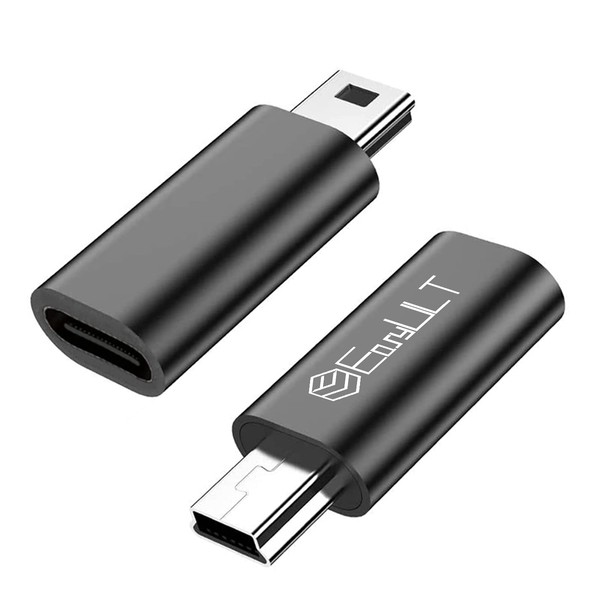 EasyULT USB C to Mini USB 2.0 Adapter 2 Pack,