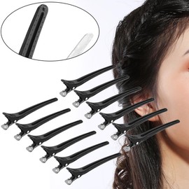 Pinzas para el cabello, 12pcs Clip de corte de pelo de salón, Pinzas de Cocodrilo para el Pelo para estilizar y seccionar, Aleación de Aluminio de Peluquería Abrazaderas Horquilla Herramientas de Peinado, Duraderos