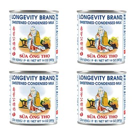 Longevity Sweetened Condensed Milk, 14-Ounce (Pack of 4)